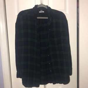 Dark blue/green flannel
